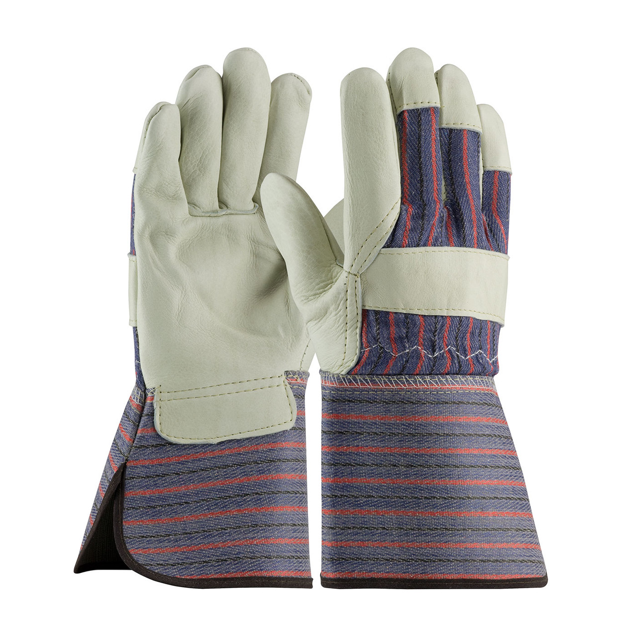 PIP® 87-1663  Leather Palm Gloves, Size XL, Blue