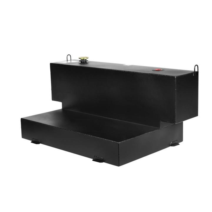 JOBOX 98 Gallon Black L-Shaped Steel Liquid Transfer Tank for Trucks For 4-Door Trucks