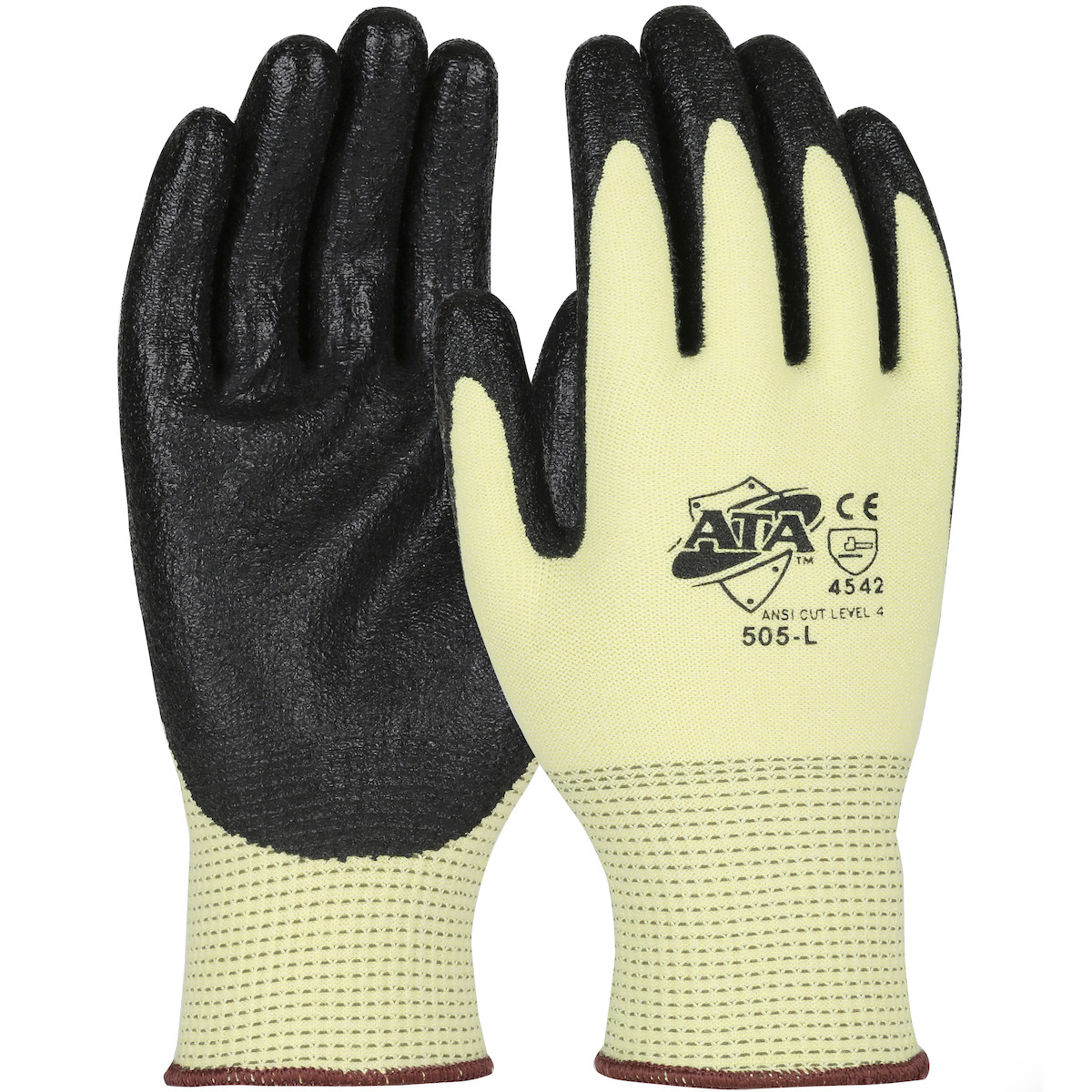 G-Tek® PolyKor® 505  Cut Resistant Gloves, Size XL, Yellow, ANSI A3