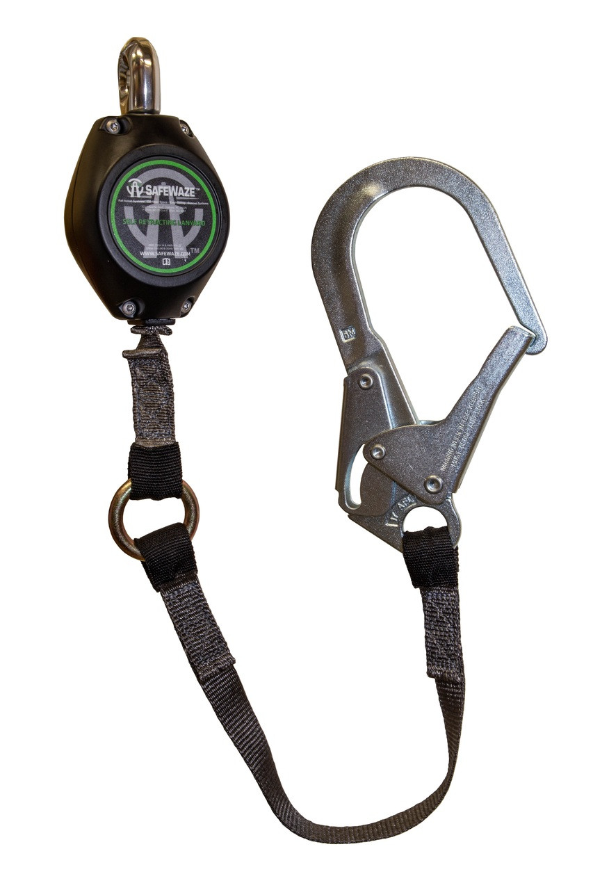 SafeWaze Latitude HD 9' Single Web SRL: Carabiner, Rebar Hook