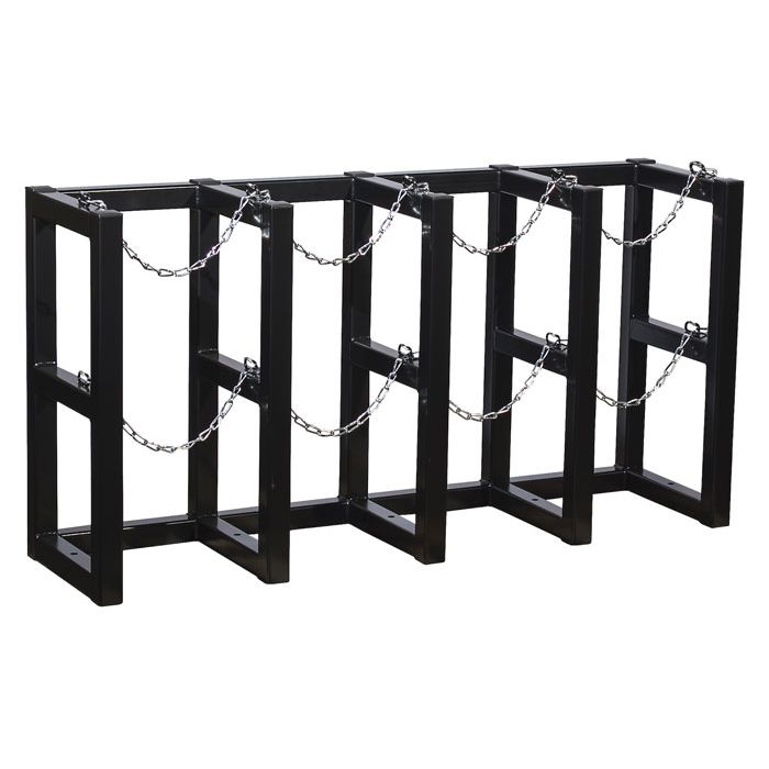 4 Wide by 1 Deep, Gas Cylinder Storage Rack, 4 Cylinder Capacity, Steel - 35144