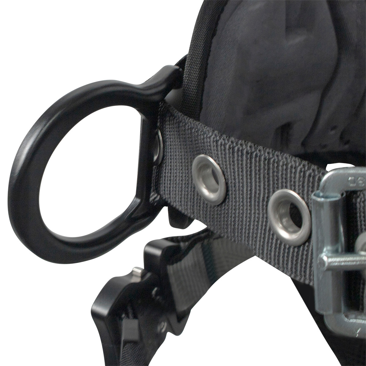 SAFEWAZE PRO+ Slate Construction Harness: Alu 3D, Alu QC Chest/Legs (XL)