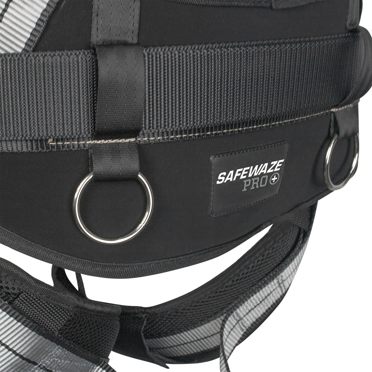 SAFEWAZE PRO+ Slate Construction Harness: Alu 3D, Alu QC Chest/Legs (XL)