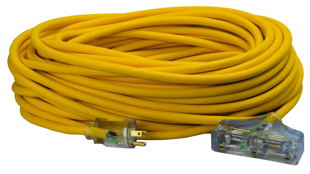 Southwire 100ft 12/3 SJEOOW Polar/Solar®  Three-Way Power Block (Yellow) 4/BX