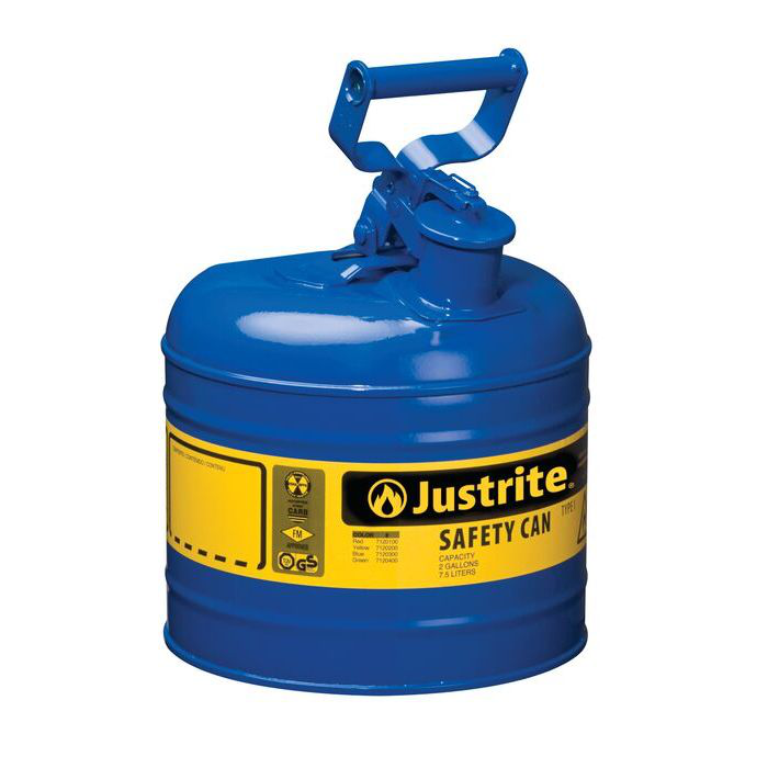 2 Gallon Steel Safety Can for Kerosene, Type I, Flame Arrester, Blue - 7120300