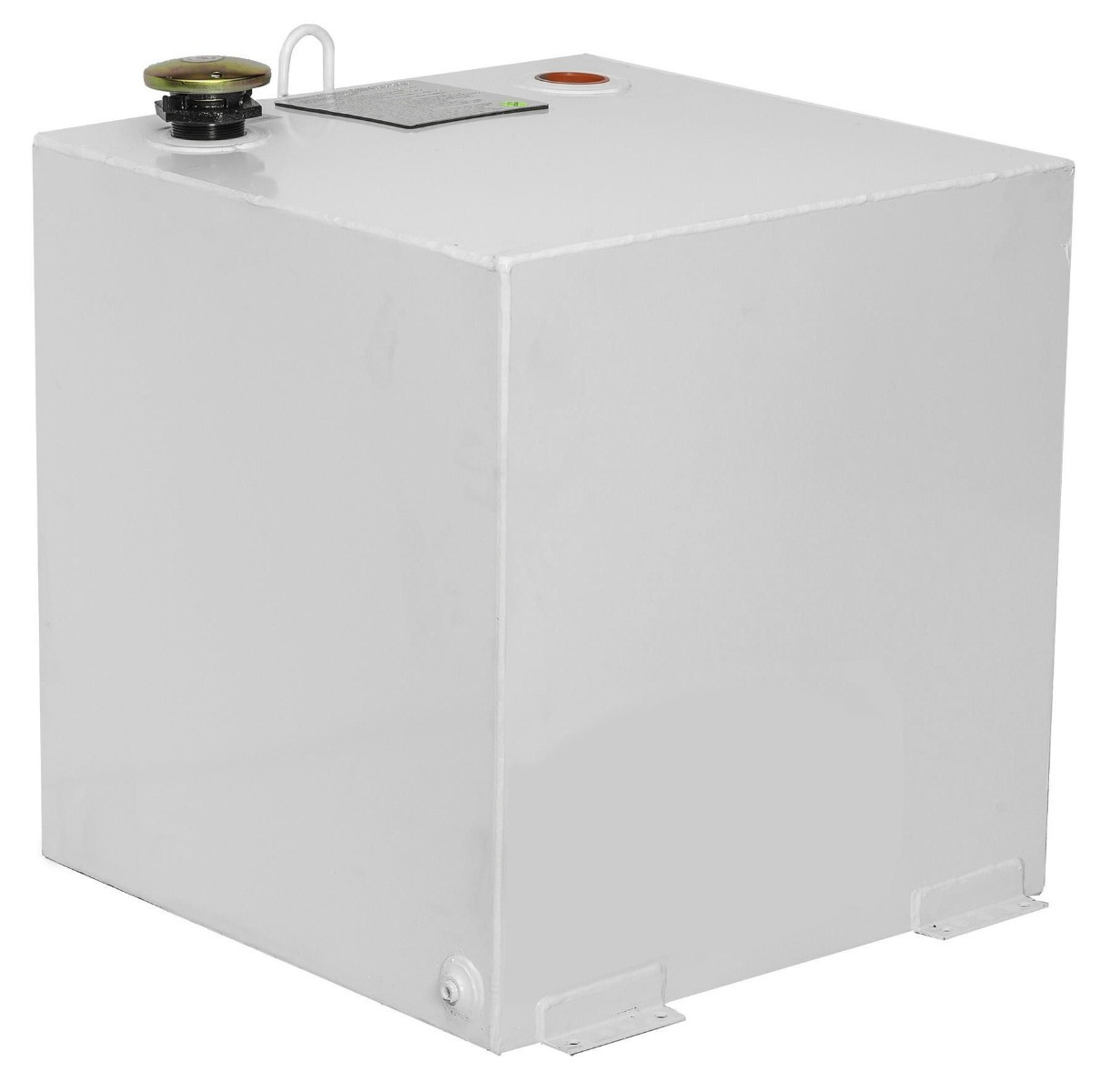 JOBOX 50 Gallon White Square Steel Liquid Transfer Tank for Trucks