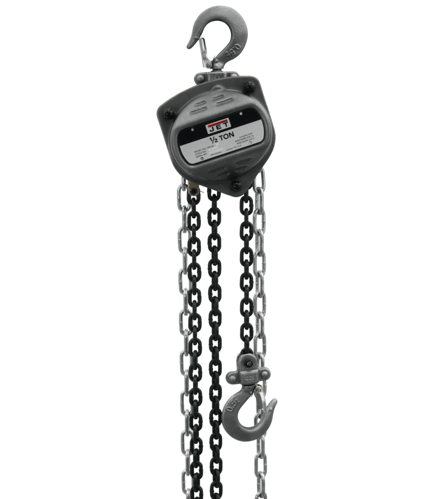 S90-050-15, 1/2-Ton Hand Chain Hoist With 15' Lift