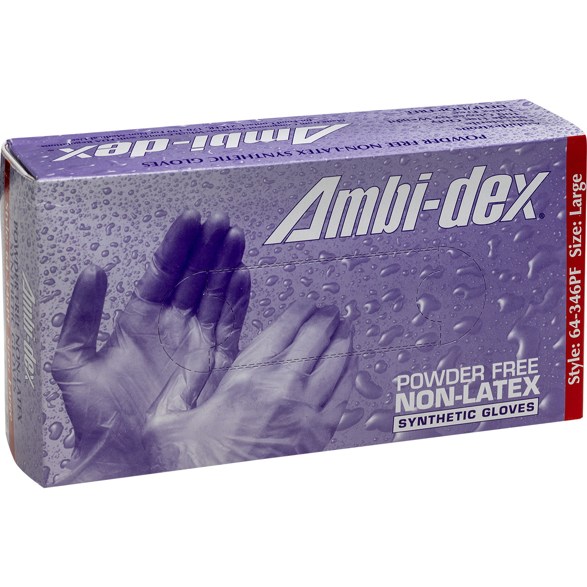Ambi-dex® 64-346PF  Disposable Gloves, Size L, White