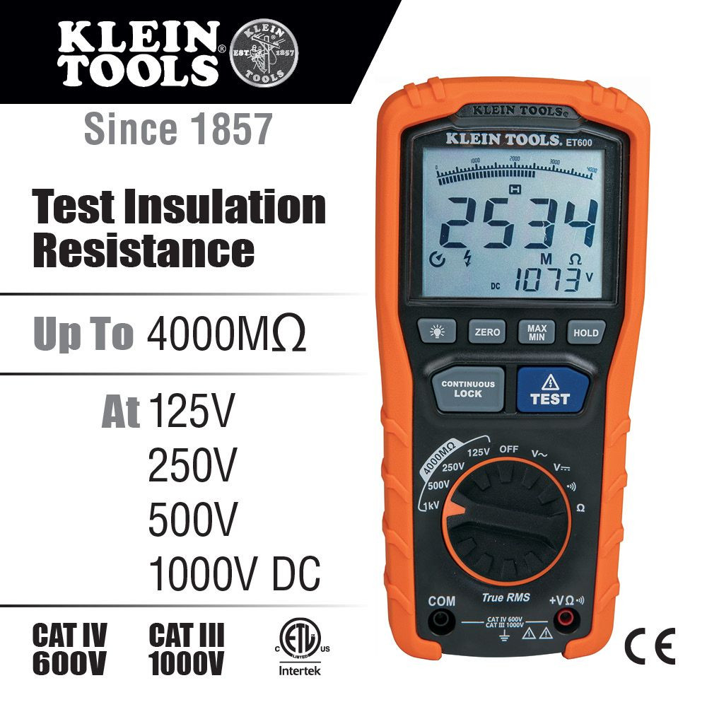 Klein Insulation Resistance Tester