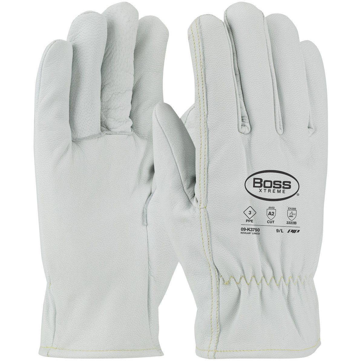 Boss® Xtreme 09-K3750  Hi Performance Glove, Size M, Natural, ANSI A2