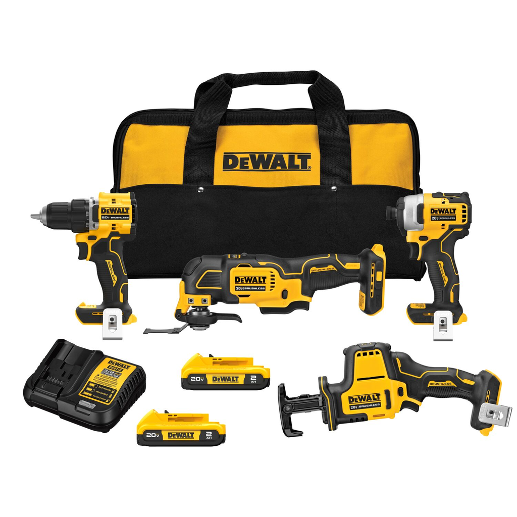 20V MAX BRUSHLESS 4-TOOL COMBO KIT (P/N DCK486D2)