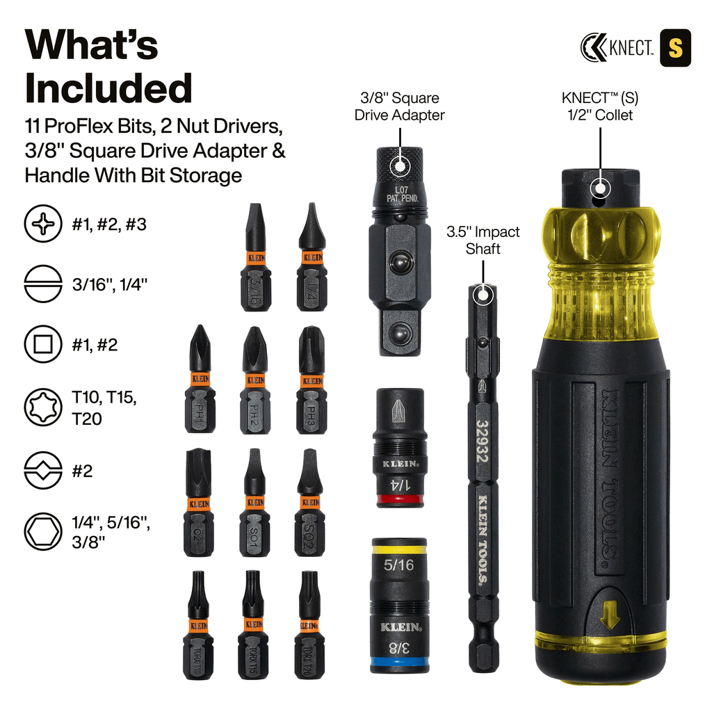 KNECT™ 17-in-1 Impact-Rated Hybrid Screwdriver / Nut Driver