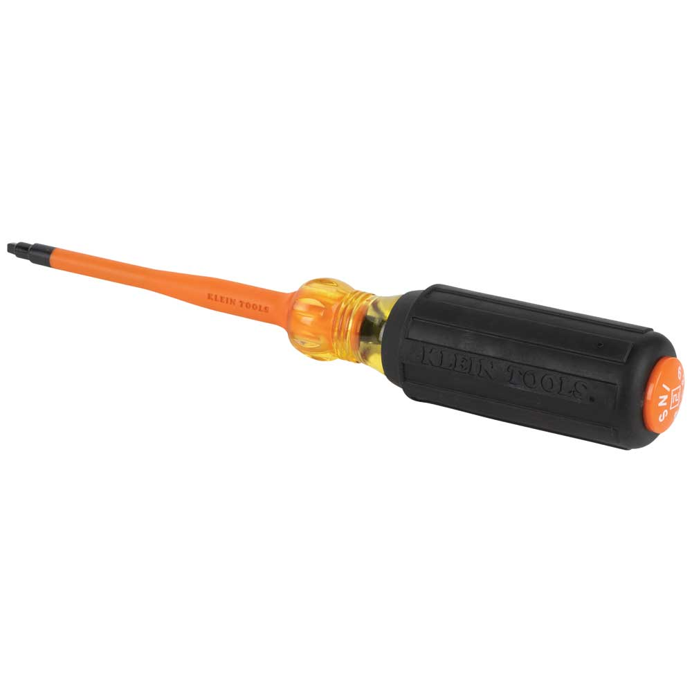 Slim-Tip 1000V Insulated Screwdriver, #2 Square, 4-Inch Round Shank