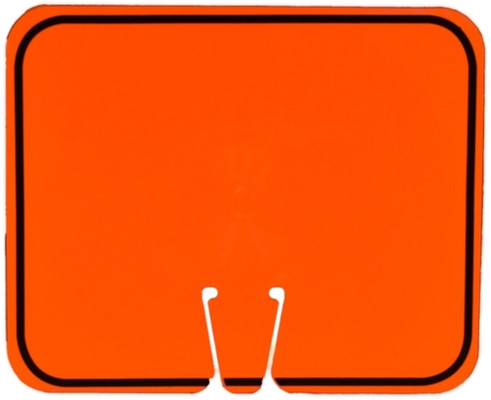 Cone Sign - Border only (black on orange) Single-Sided
