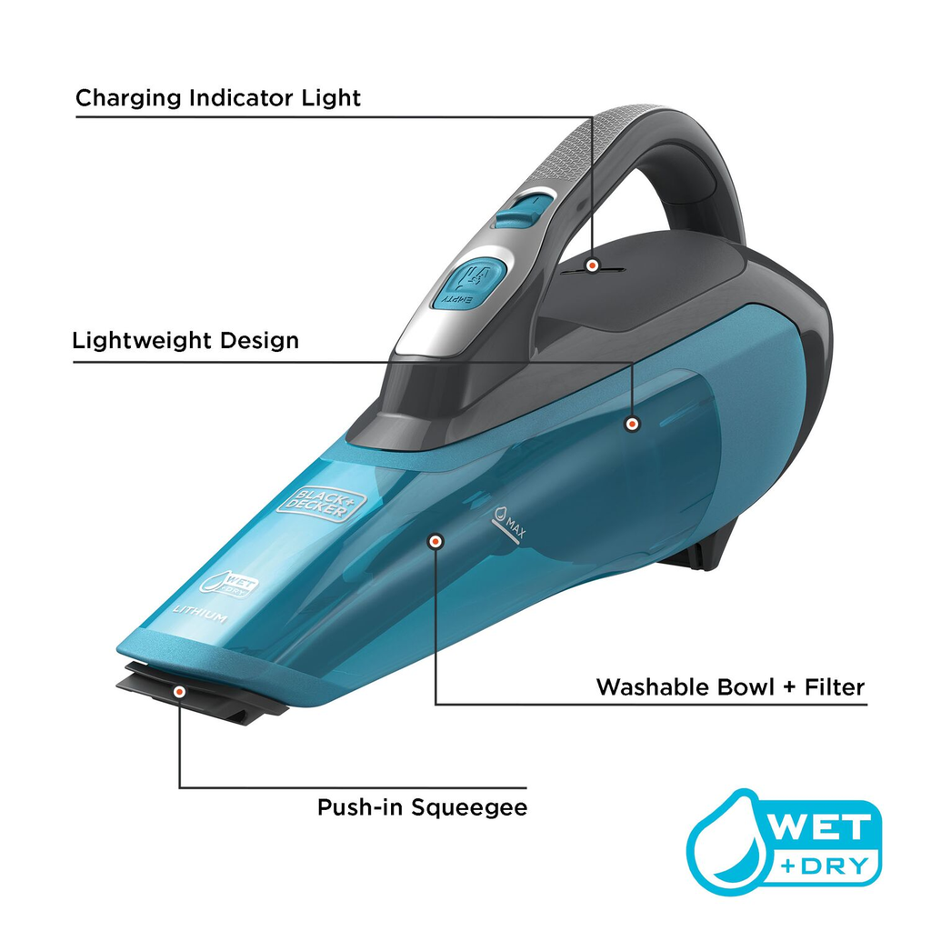 BLACK+DECKER Gen 9.5 Lithium WET/DRY Hand Vac (TITANIUM)