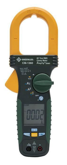GREENLEE AC True RMS Clamp Meter, 1000V, 1000A, Calibrated