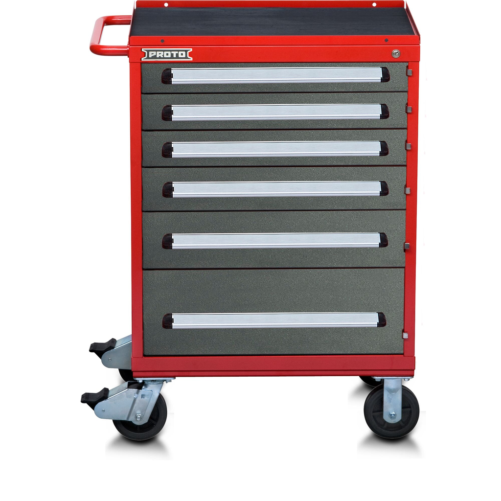 PROTO 30In Wrkstn 6 Drw Red/Gray