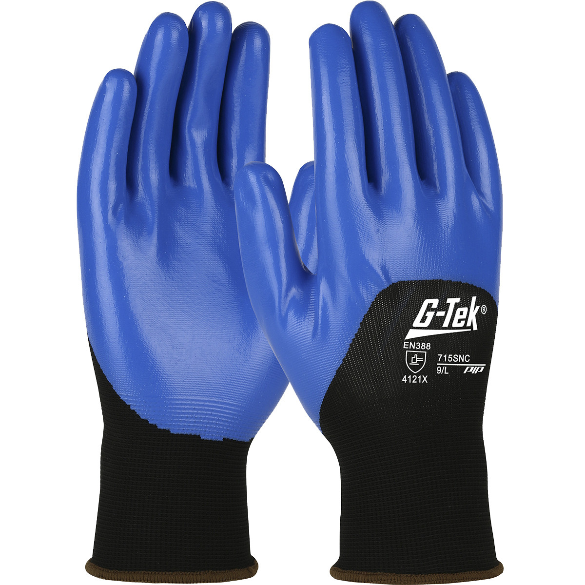G-Tek® 715SNC  SeamlessGlove Coated, Size XL, Black