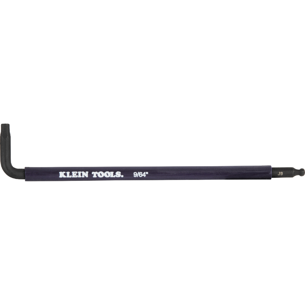 Color-Coded Extra-Long L Style Hex Key Caddy Set, SAE, 9-Piece
