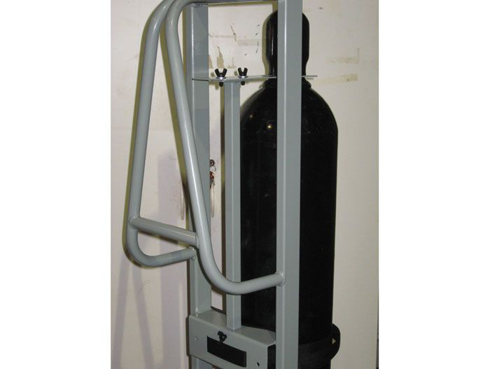 Single Cylinder Hand Truck With Hoist Ring, 10.5" Pneumatic Wheels - 35016