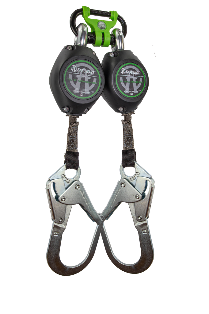 SAFEWAZE Latitude HD 7' Dual Web SRL: 1014 BWB, Rebar Hooks  (P/N FS-FSP15085W-RBH-BWB)