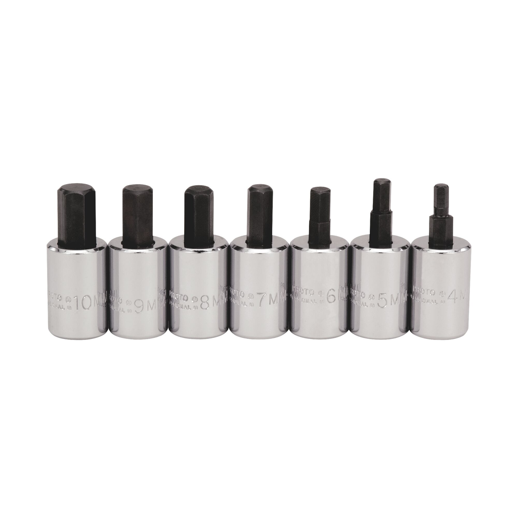 PROTO Set Hex Bit 3/8Dr 7Pc Met  (P/N J4990-MST)