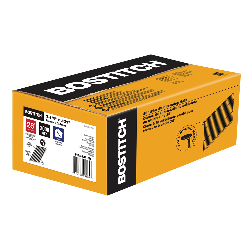 BOSTITCH NAIL,STK,131,PLN,3-1  (P/N S12D131-FH)