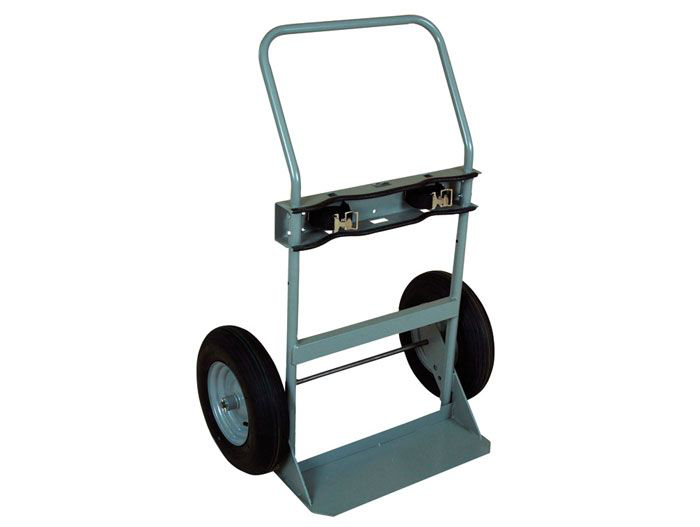 Double Cylinder Hand Truck, 16" Pneumatic Wheels - 35038