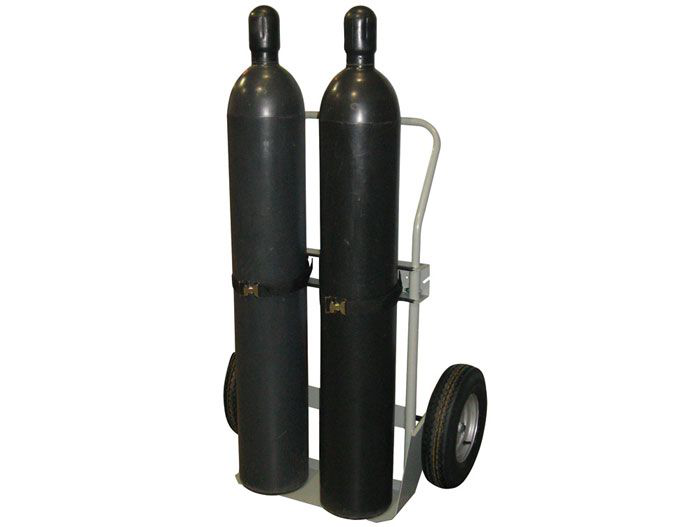 Double Cylinder Hand Truck, 16" Pneumatic Wheels - 35038