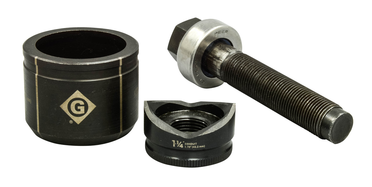 GREENLEE 1-1/4" Conduit Size Standard Round Manual Knockout Set