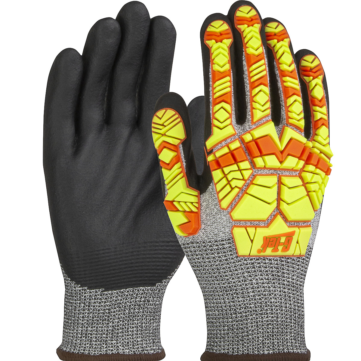G-Tek® PolyKor® 16-MP230HV  Hi Performance Glove, Size XL, Salt & Pepper, ANSI A2