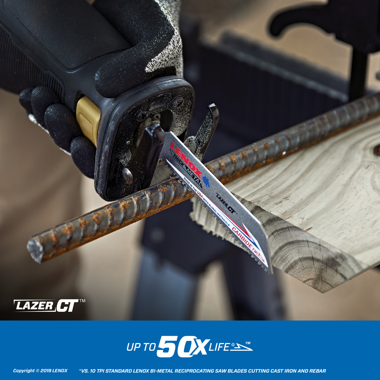 LENOX 9" 8TPi Lazer Ct 9108Rct Reciprocating Saw Blade, 5Pk