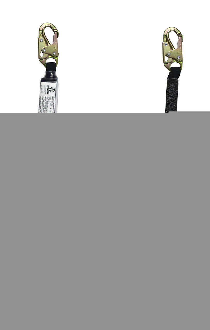 SafeWaze Heavyweight 6' Energy Absorbing Lanyard: Snap Hooks