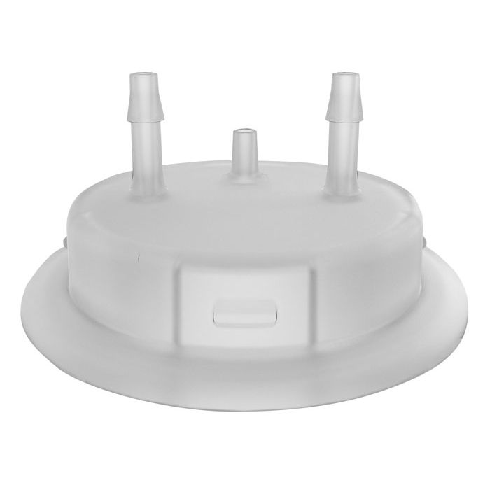 53mm Adapter for Carboy Cap, Two 1/8" Molded-in Hose Barbs and Vent - 12864
