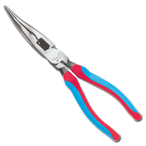 Channellock 8" Code Blue XLT Bent Long Nose with Cutter 1/EA