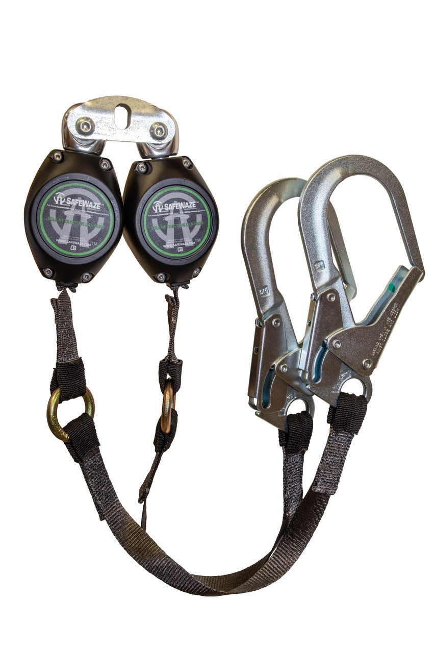 SafeWaze Latitude HD 9' Dual Web SRL: FS-EX313, Carabiner, Rebar Hooks