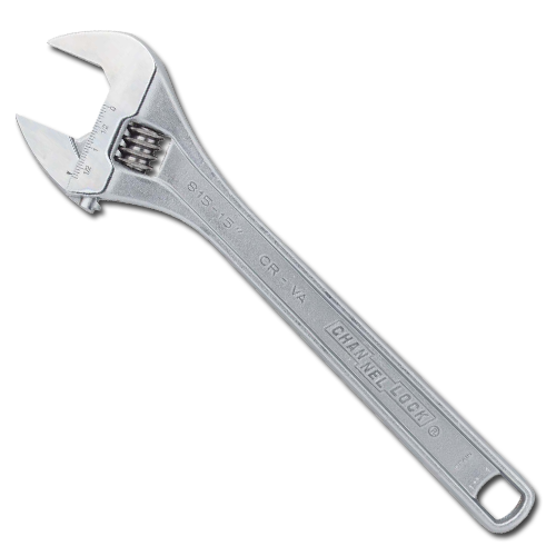 Channellock 15" Adjustable Wrench Chrome 1/EA