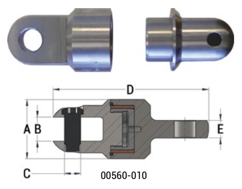 Dub Breakaway Connector 2-1/2" Diameter 316 SS