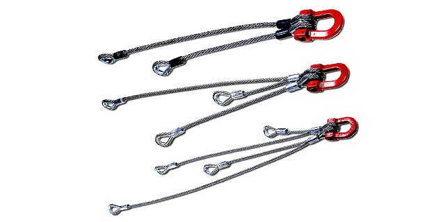 1/4" 6-Way Wire Rope Bridle Sling