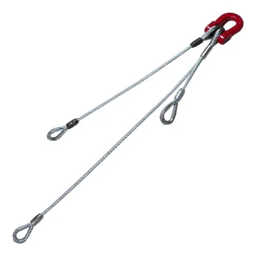 Wire Rope Bridle Sling 1/2" 3 Way Staggered Swivel 20,700 lb