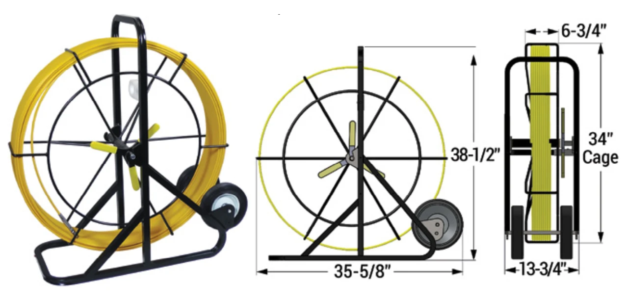 800ft Standard Duct Rodder 3/8" Diameter