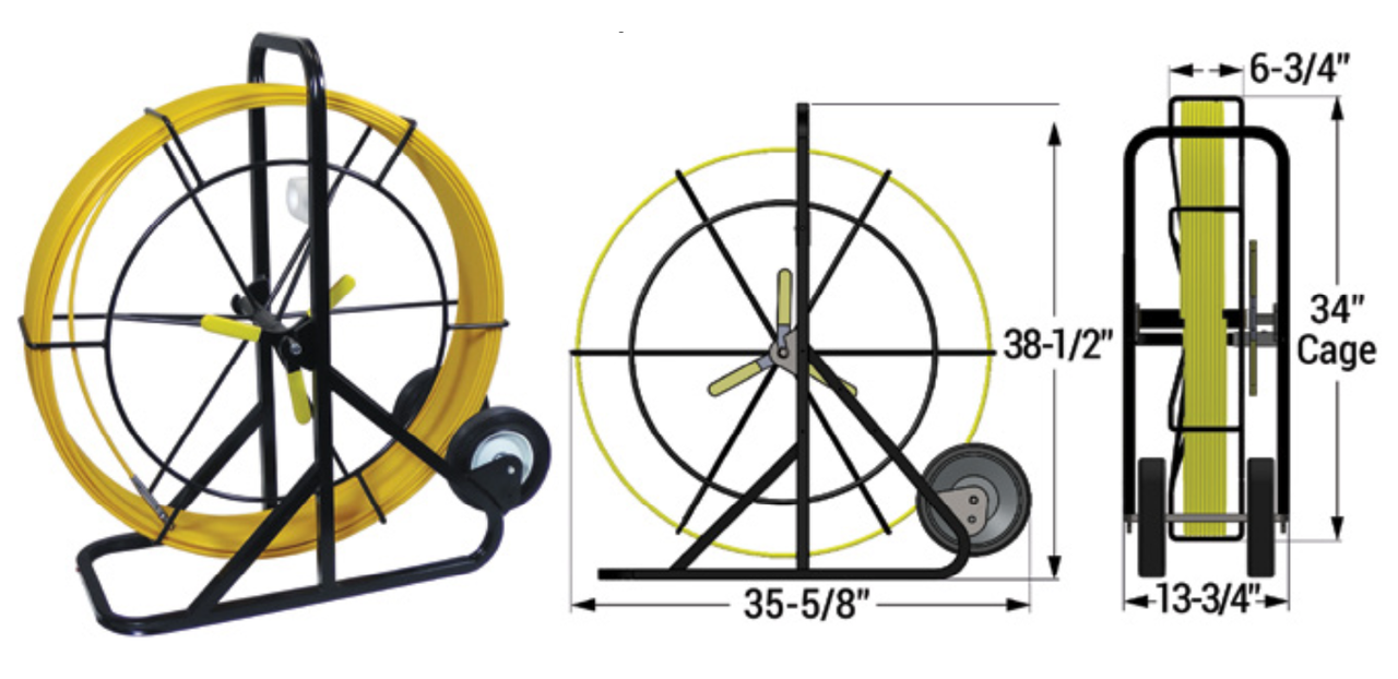 900ft Standard Duct Rodder 3/8" Diameter