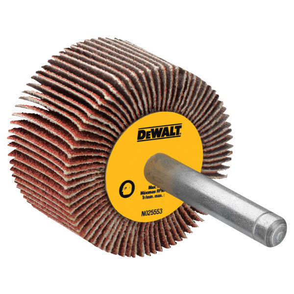 DEWALT Flap Wheel, 3-Inch X 1-Inch X 1/4-Inch Hp, 80-Grit