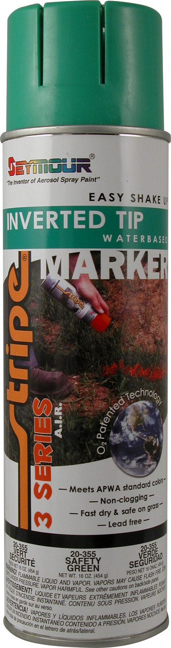 Seymour Safety Green Upside-Down Water-Base Spray Paint 16oz   12/CS
