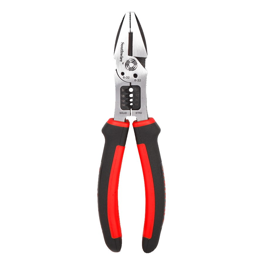 SOUTHWIRE PLIERS, LINESMANS MULTI 8" 6-N-1