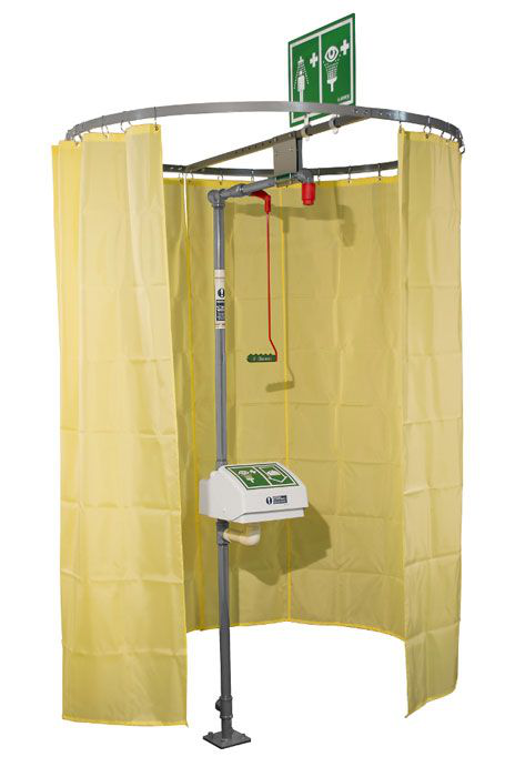 Hughes Safety Shower Modesty Curtain, Pipe-Mounted - CURTAIN-PM