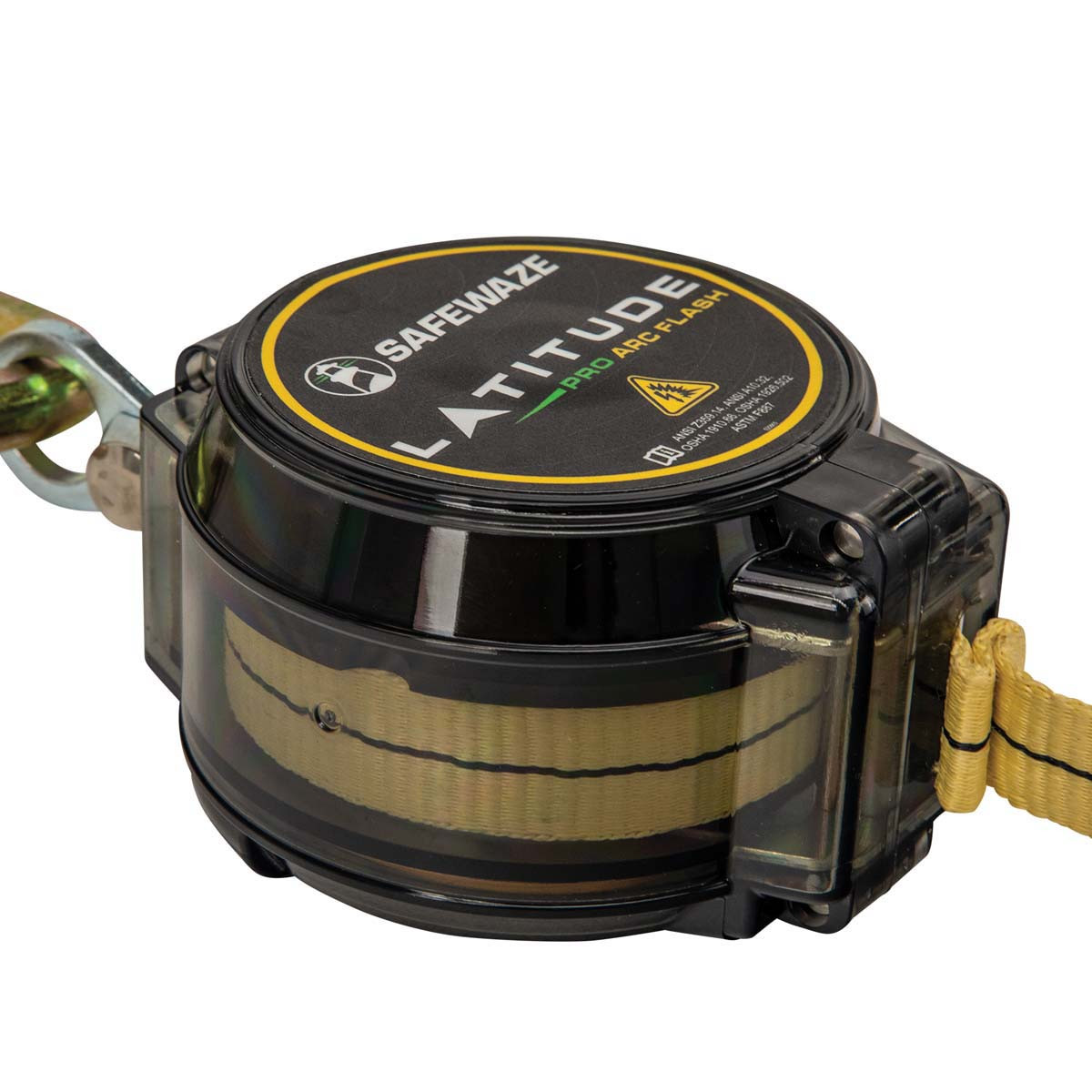 SafeWaze Latitude Pro Arc Flash 7' Single Web SRL: 9013 BWB, Dielectric Snap Hook