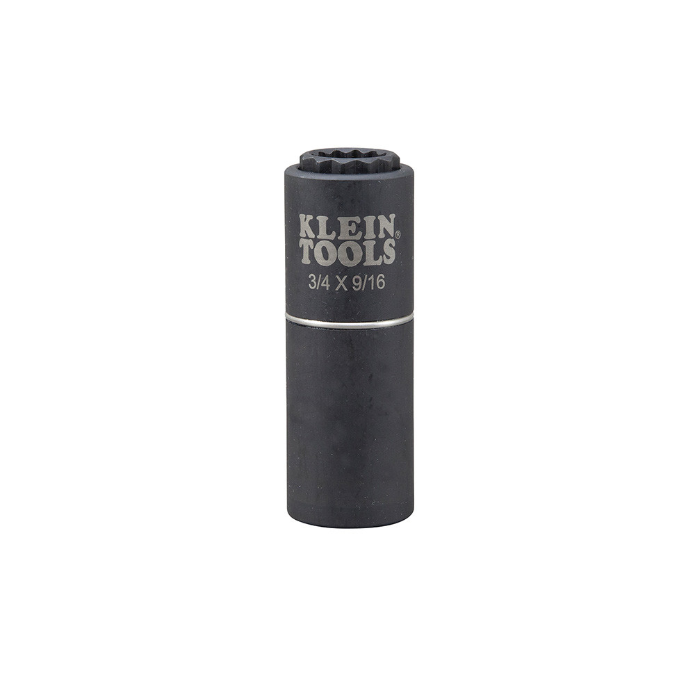 Klein 2-in-1 Impact Socket, 12-Point, 3/4" and 9/16"