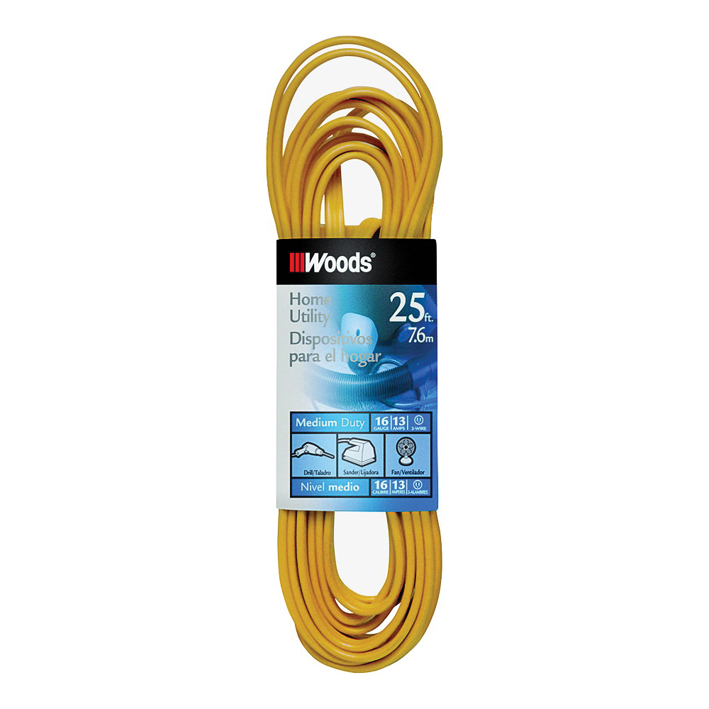 Woods CORD SET, 16/3 25' SPT-2 YELLOW NON UL 12/BX
