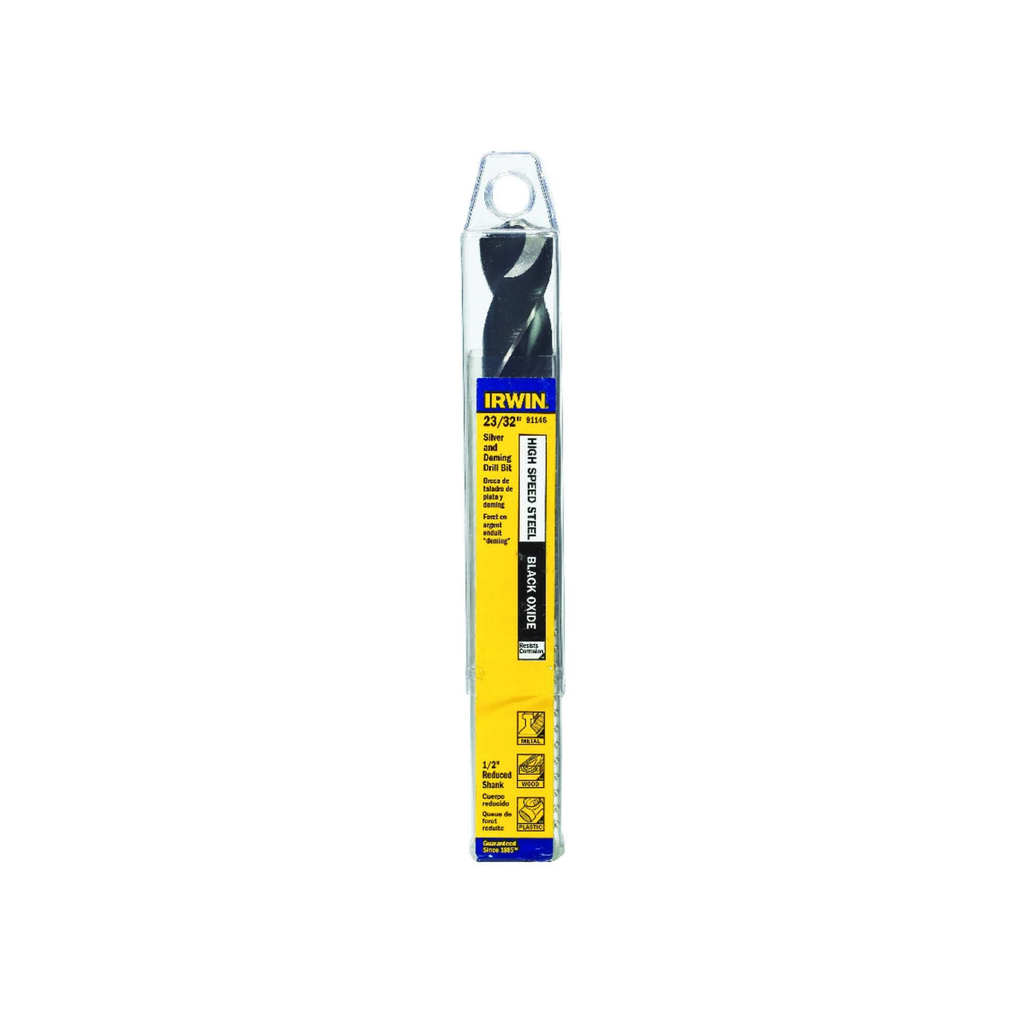IRWIN DRL 23/32 S+D 118' BLK OX/BRT TUBED